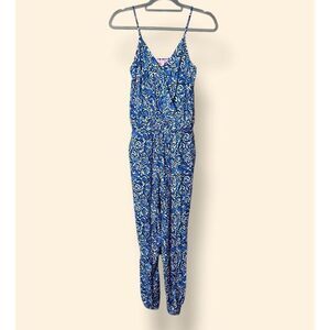 Lilly Pulitzer Melba Jumpsuit Indigo Chasing Tail blue sz XS